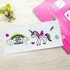 Bolsa de Lápices de Lona con Cremallera de Dibujos Animados Creativos e Inspiradores Bolsa de Tote para Estudiantes Caja de Papelería Simple Regalo para el Día del Niño Bolsa de Lápices