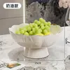 Mesa de Centro, Prato de Frutas Secas, Cesta Escorredora, Cesta de Frutas Doméstica, Prato Doce de Luxo, Acessível para Sala de Estar, Novo Luxo 2025 Prato de Frutas