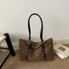 Bolso con forma de almohada, gran capacidad, ligero y lujoso, adecuado para el trabajo, estilo bolso de axila, con un diseño sofisticado y minimalista, color liso y una estética retro, bolso de hombro para mujer