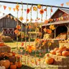 Cortinas Decorativas de Flores con Atmósfera Otoñal, Decoraciones Colgantes de Cuerda de Cáñamo, Cortinas y Enredaderas de Flores Artificiales Colgantes para Fiestas Temáticas