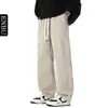 Pantalones para Hombre Enbu Primavera y Otoño Nuevo Estilo Holgado Marca Trendy Americana Pantalones Rectos Fluidos Verde Militar Pantalones de Chándal Casual Pantalones Largos Deportivos