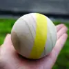 Juego de Gateball Bola Sólida de Madera de 7 cm Bola Redonda Grande Bloques de Construcción Juguete de Madera Pintado a Mano Adorno Artesanía