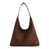 Bolso Tote de Moda Retro Estilo Coreano para Mujer 2026 Nuevo Bolso de Hombro de Alta Gama Bolso de Ante para el Hombro para Viajes Diarios