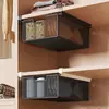 Caja de Almacenamiento para Ropa Interior, Canasta Organizadora Tres en Uno para Prendas Íntimas y Calcetines, Cajón Colgante Tipo Cesta Deslizante para Armario, Divisor de Gabinete para Dormitorio