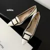 Elegantes Zapatos de Salón Cuadrados para Mujer, Novedad Primavera 2026 Estilo Francés, de Nicho y Elegantes, Adecuados para Combinar con Faldas, Zapatos de Trabajo Bajos de Punta Cuadrada