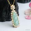 Pingente de Feijão Quatro Estações de Jade Gelo Tipo A Natural Guan Yu Colar de Jade Água Azul Atacado Dropshipping S4061304