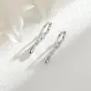 Pendientes de Aro Geométricos Minimalistas de Tendencia para Nicho con Diseño de Gota de Agua, Populares en Redes Sociales, Brazaletes de Oreja Lisos de Gota de Agua Estilo Callejero