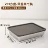 Caja de Almacenamiento de Alimentos de Acero Inoxidable, Contenedor para Preparación de Alimentos, Caja Cuadrada Profunda para Picnic al Aire Libre, Caja de Almuerzo al por Mayor