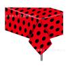 ZB125 sete estrelas joaninha vermelho e preto dot 130 * 220cm festa toalha de mesa descartável toalha de mesa de festa PE