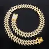Joias Hiphop Europeias e Americanas Nova Corrente de Pimenta Totalmente Cravejada de Diamantes Rap Masculino Tendência Cool Estilo Hip-Hop Colar Cubano