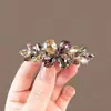 Pinza para el Cabello de Flor de Cristal de Lujo Ligero Estilo 2026 para Mujer, Pinza de Resorte de Alta Gama Estilo Coreano para Cabello Semirecogido en la Parte Posterior de la Cabeza