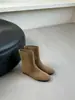 Primeiro Encontro Botas Western Retro Ji Femininas Botas com Salto Bloco Botas de Jeans Fosco 2026 Outono/Inverno Novo Estilo Botas de Cano Médio Aumentadoras de Altura Interna