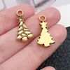 Mezcla 20 Navidad Oro Antiguo Copo de Nieve Alce Anciano Regalo Aleación Colgante DIY Hecho a Mano Cuentas Accesorios de Joyería