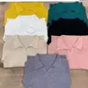 Suéter de punto con cuello polo para mujer, color liso, nuevo estilo coreano, elegante, adecuado para usar en capas, negro, talla única, algodón