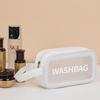 Bolsa de cosméticos portátil transparente, bolsa de lavagem feminina de grande capacidade, bolsa de armazenamento de cosméticos portátil Advanced Sense, bolsa de armazenamento à prova d'água
