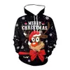 Sudadera Navideña para Hombre con Estampado Digital 3D 2024 Otoño e Invierno Nueva Sudadera con Capucha Holgada para Hombre de Halloween conreno
