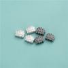 S925 Sterling Silver Acessórios de Estilo Chinês Lotus Spacer Beads Porous Loose Beads DIY Corda Trançada Pulseira de Três Camadas Beaded String