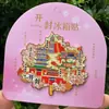 Impresión Urbana Kaifeng Imán Magnético de Metal Cultural y Creativo para Refrigerador Atracciones Caracterísitcas Originales Souvenirs de Viaje Venta al por Mayor en el Lugar