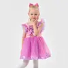 Disfraz Día del Niño Falda Morada de Princesa para Niña Falda Tutú Disfraz de Halloween para Niñas Traje para Actuación en Escenario