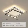 Lámpara Creativa Nórdica para Dormitorio, Luz de Techo LED Simple y Moderna, Líneas Huecas Geométricas, Iluminación Minimalista para Habitación y Estudio