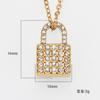 Collar de acero de titanio para mujer, estilo coreano, de lujo, con cierre de diamante de doble cara, chapado en oro de 18 quilates, cadena de clavícula sencilla.