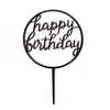 Topo de Bolo Acrílico Temático Dia dos Namorados, Topo de Feliz Aniversário, Acessórios de Confeitaria, Enfeites Decorativos, Item Quente