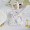 Bolso de Mano de Tela Floral de Color Claro MAYRABBIT, Bolsita Portátil de Estilo Japonés Suave para Guardar Monedas y Joyas