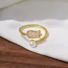 [Personalizado] Anel Ajustável para Dedo Indicador de Tulipa com Esmalte e Cristais, para Mulheres, com Pedras Incrustadas, Duradouro e Não Desbota, de Alta Qualidade