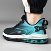 Zapatos de Hombre Talla Grande Nuevos Zapatos Deportivos de Primavera y Verano Ligeros de Malla con Amortiguación de Aire Zapatos de Hombre con Botón Giratorio Zapatos para Correr