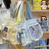 Nueva Bolsa Ita Transparente de Alto Valor Estético, Color Caramelo Fresco y Dulce, Estilo Japonés, Ligera, Gran Capacidad, Cruzada, para Niñas