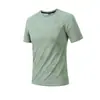 Camiseta Deportiva Transpirable de Secado Rápido Europea y Americana Transfronteriza para Hombre, Fitness Running, Cuello Redondo, Alta Elasticidad, Impresión Digital, Top de Seda Helada
