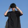 Camiseta de Manga Corta de Algodón Puro de Peso Pesado Nueva para Hombre Verano 2026 Top de Cuello Redondo de Moda Americana Nueva Marca Verano 2026