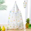 Fabricante em estoque pequena sacola de compras dobrável supermercado compras proteção ambiental portátil bolsa para celular conveniente impressão bolsa de poliéster