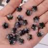 Contas Flor de Cerejeira Degradê Esmaltadas Contas Soltas Suporte de Flor para Montagem de Pulseira Colar DIY Acessórios de Joias Broche Antigo Brincos