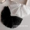 Diadema de Encaje, Lunares de Malla, Cola de Caballo de Chica Super Hada, Liga para el Cabello de Alta Gama, Liga de Goma para el Cabello