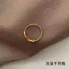 Luxo Leve Giratório Pepita de Ouro Hexagonal Pequeno Cubo Requintado Aço Titânio Pequeno Anel Cubo de Açúcar Anel Perfeito