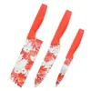 Set de Tres Piezas de Cuchillos de Acero Inoxidable con Mango de Color Patrón Impreso Cuchillo Pequeño de Cocina Cuchillo de Chef Cuchillo para Frutas Set Combinado