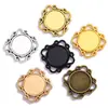 Accesorios para Joyería DIY de Aleación Diámetro Interior 15mm Encaje Redondo Base de Piedra de Tiempo Base Accesorios de Joyería C60