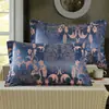 Juego de Almohadas de Algodón para Adultos Funda para Relleno de Almohada Individual Almohada Grande Funda para Almohada Par de Fundas de Almohada Jacquard de Algodón Puro