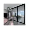 Puerta plegable de aleación de aluminio para tiendas, puerta plegable de vidrio para clubes, puerta divisoria de balcón, puerta corrediza a prueba de sonido de piso a techo para cocina
