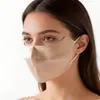 Nova Máscara de Seda de Proteção Solar de Verão, Máscara de Proteção para os Olhos de Seda de Amora de Camada Dupla, Proteção Solar Respirável, Máscara à Prova de Vento e Poeira