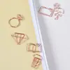 Fabricante de Clips de Papel al por Mayor Amazon Más Vendido Carta de Amor Clips de Papel Metálicos Chapados en Oro Rosa