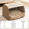 Cama para Perros Grandes, Cama tipo Cajón, Alfombrilla Cálida para Otoño e Invierno, Extraíble y Lavable, Casa de Mascotas Vintage de Cuento de Hadas, Cama para Gatos, Nido para Mascotas