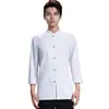 Ropa de Trabajo de Chef China de Cinco Botones Otoño e Invierno Manga Larga Ropa de Trabajo de Chef de Hotel de Catering Cocina Ropa de Trabajo