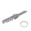 Cuchillo Espina de Pescado Caja Creativa Abrecartas Navaja Plegable Navaja de Llave Metal Bolsillo Mini Acero Inoxidable Multifuncional Portátil