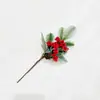 Set Navideño Combinado de Gran Venta Transfronteriza Fruta de Acebo Rojo Flor de Pino Bayas Ramo de Agujas de Pino Caja de Regalo Accesorios de Decoración Festiva