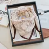 Bufanda de Seda Estilo Coreano con Hebilla Magnética para Mujer, Bufanda Cuadrada Delgada, Bufanda de Invierno con Colgante, Decoración para Cuello, Moda Versátil, Protector de Cuello, Venta al por Mayor