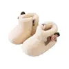 Botas de Neve para Meninas Inverno com Pelúcia Quente Sapatos Curtos Sapatos para Crianças Pequenas Menina Bebê Quentes Acolchoados Sapatos Vermelhos 1-3 Anos