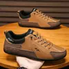 Zapatillas Casuales de Cuero para Hombre de Verano sin Cordones Estilo Europeo Zapatos de Conducir tipo Papá Deportivas Casuales Zapatos de Moda