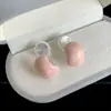 Brincos de Primavera Dopamina Coloridos Feijão Doce Tarraxas Únicos Lindo Brincos Simples para o Dia a Dia Gota de Óleo Presilhas de Orelha Sem Furo